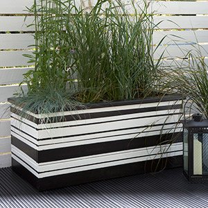 Black & white monochrome planter