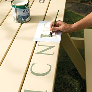 Use stencil paint