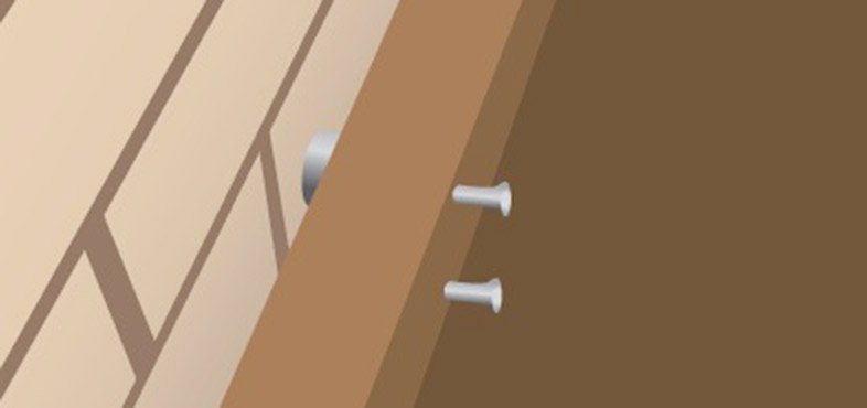 Leave a gap of 10mm minimum between house & deck