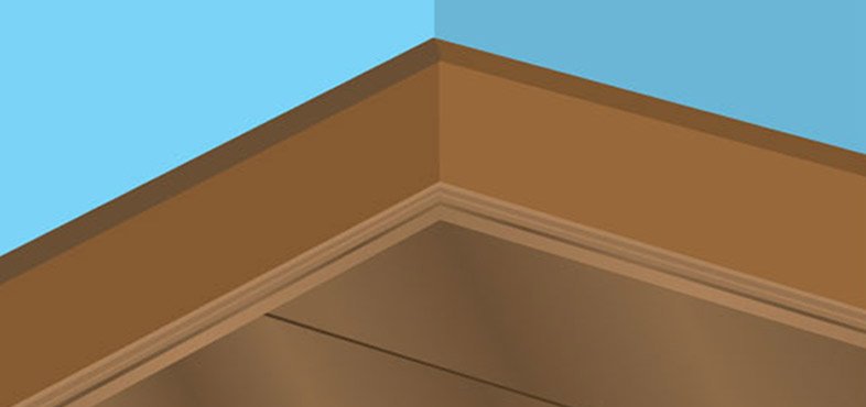 Fix a scotia or quadrant around the perimeters of the room