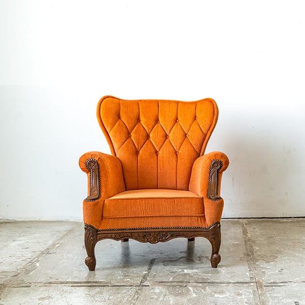 Orange arm chair 