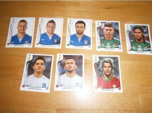 Collectable World Cup Footballer Stickers