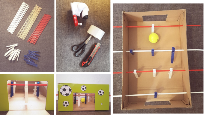 DIY Foosball Table from an Old Shoebox