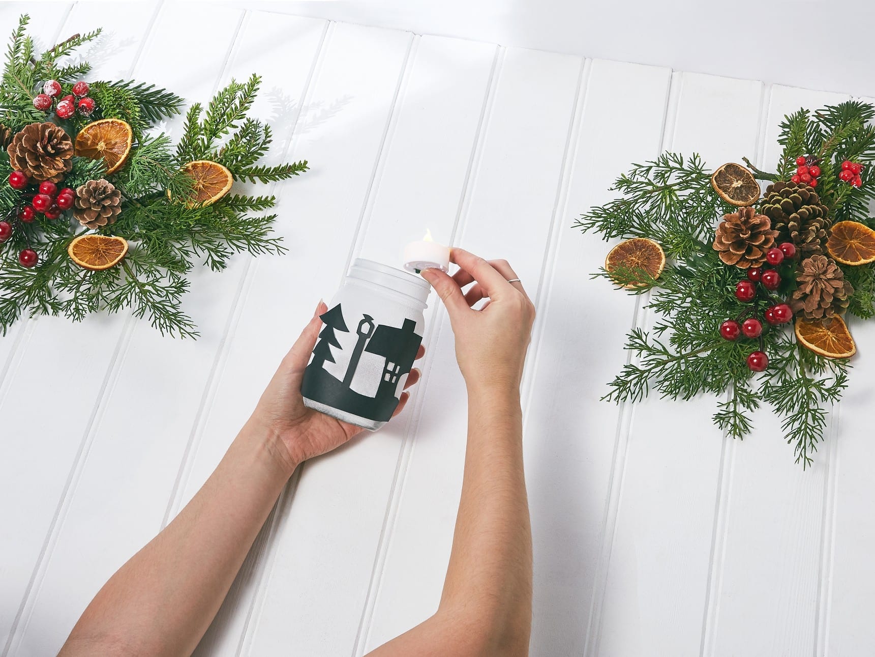 mason jar tealight holder