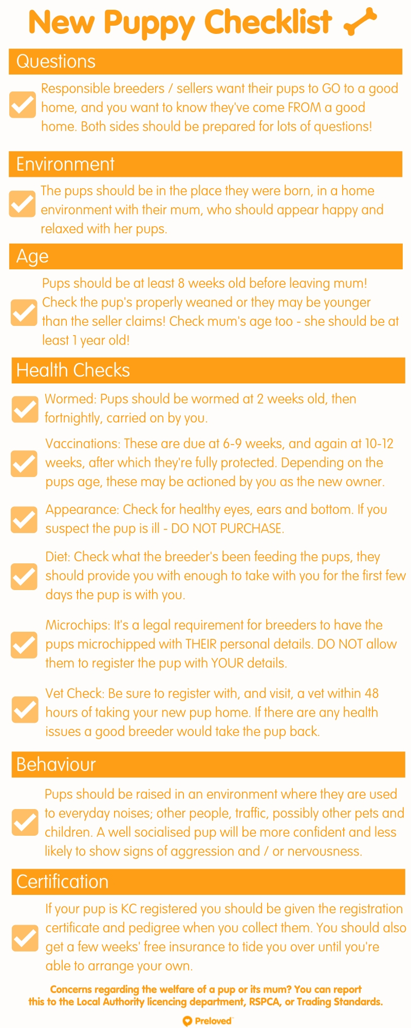 buying a new puppy checklist