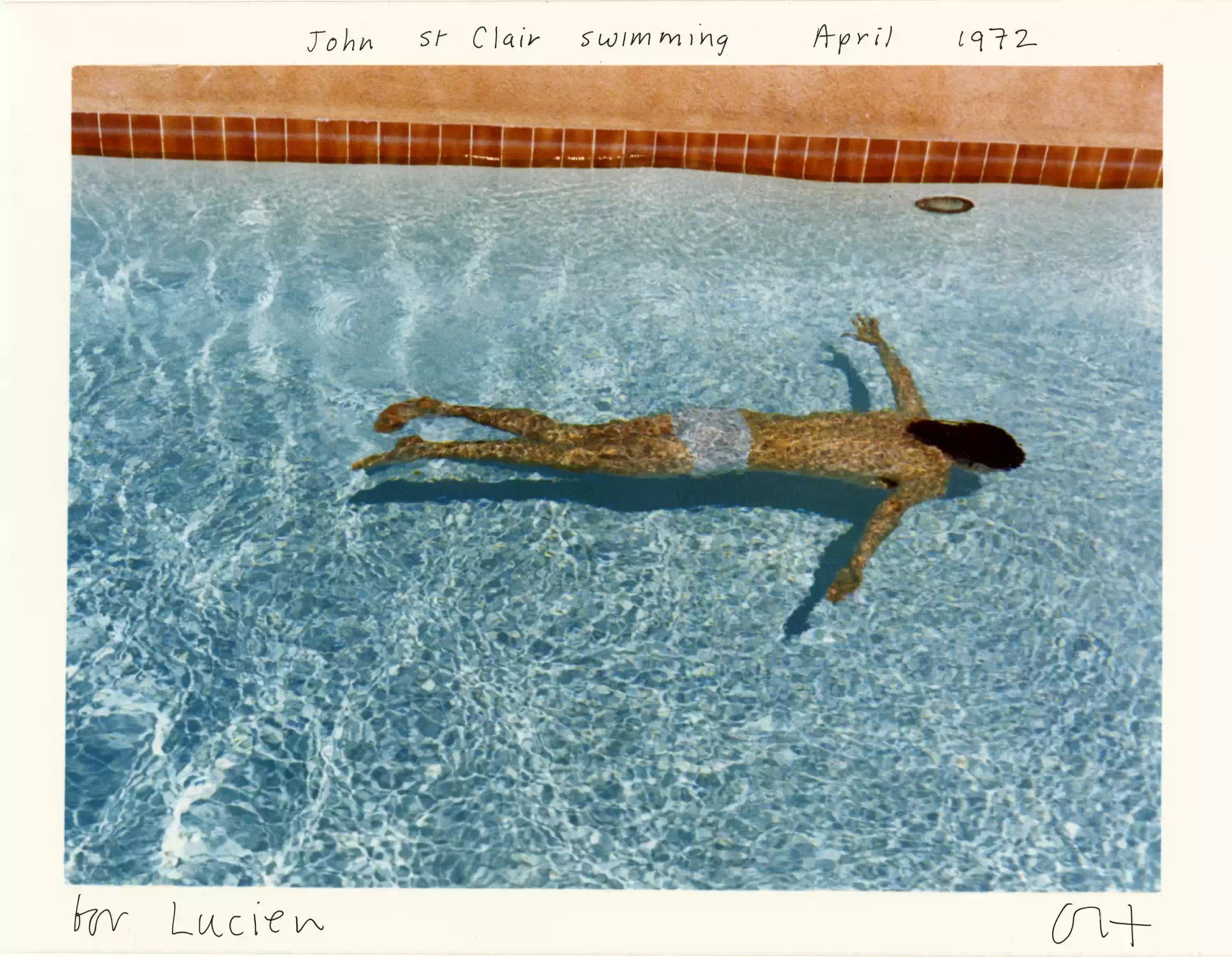 David Hockney John St Clair swimming