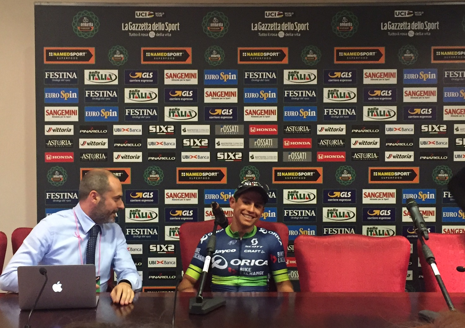 Esteban Chaves in the Press Room