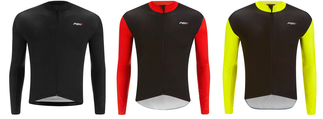 PBK clothing Stelvio Jersey in Black, red and fluro.