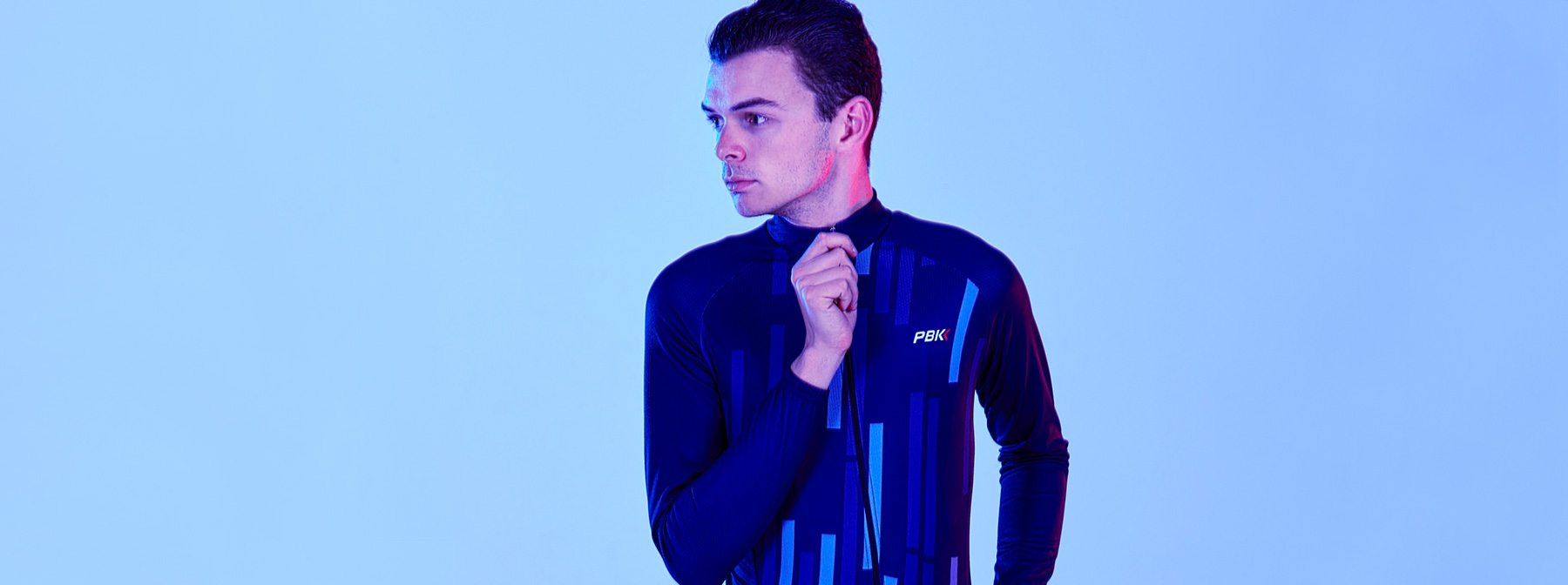 PBK clothing Vello Winter Roubaix Jersey in Blue