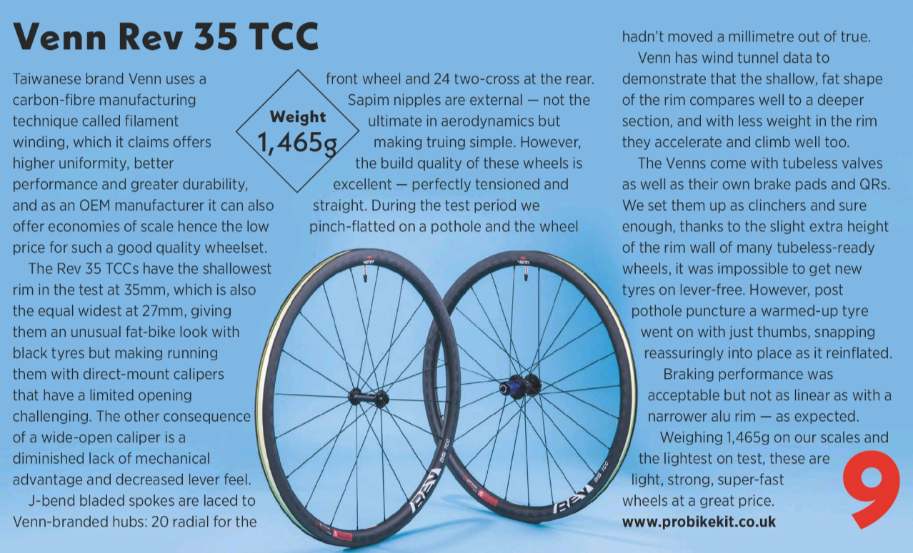 cycling weekly review of venn wheels