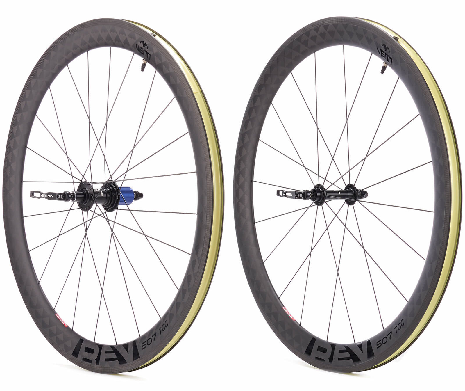 a pair of venn cycling rev 507 wheels