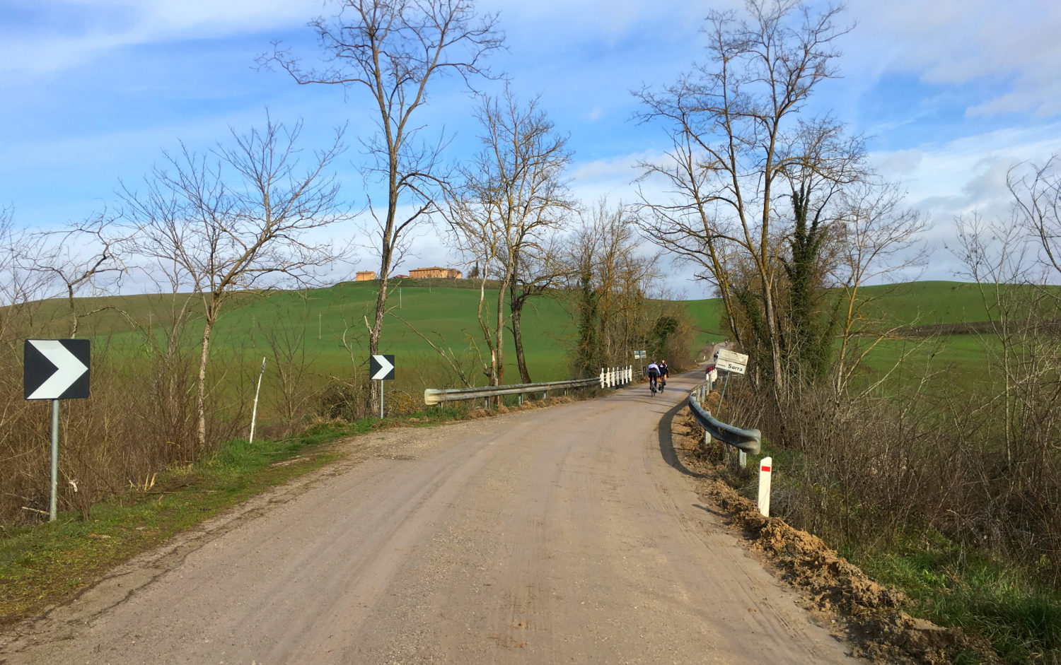 The sienese dirt roads as ridden in the Strade Bianche