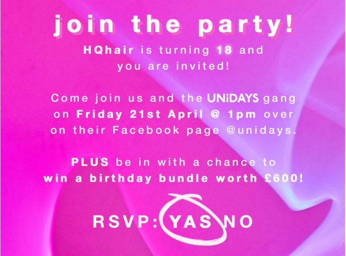 HQhair UNiDAYS party