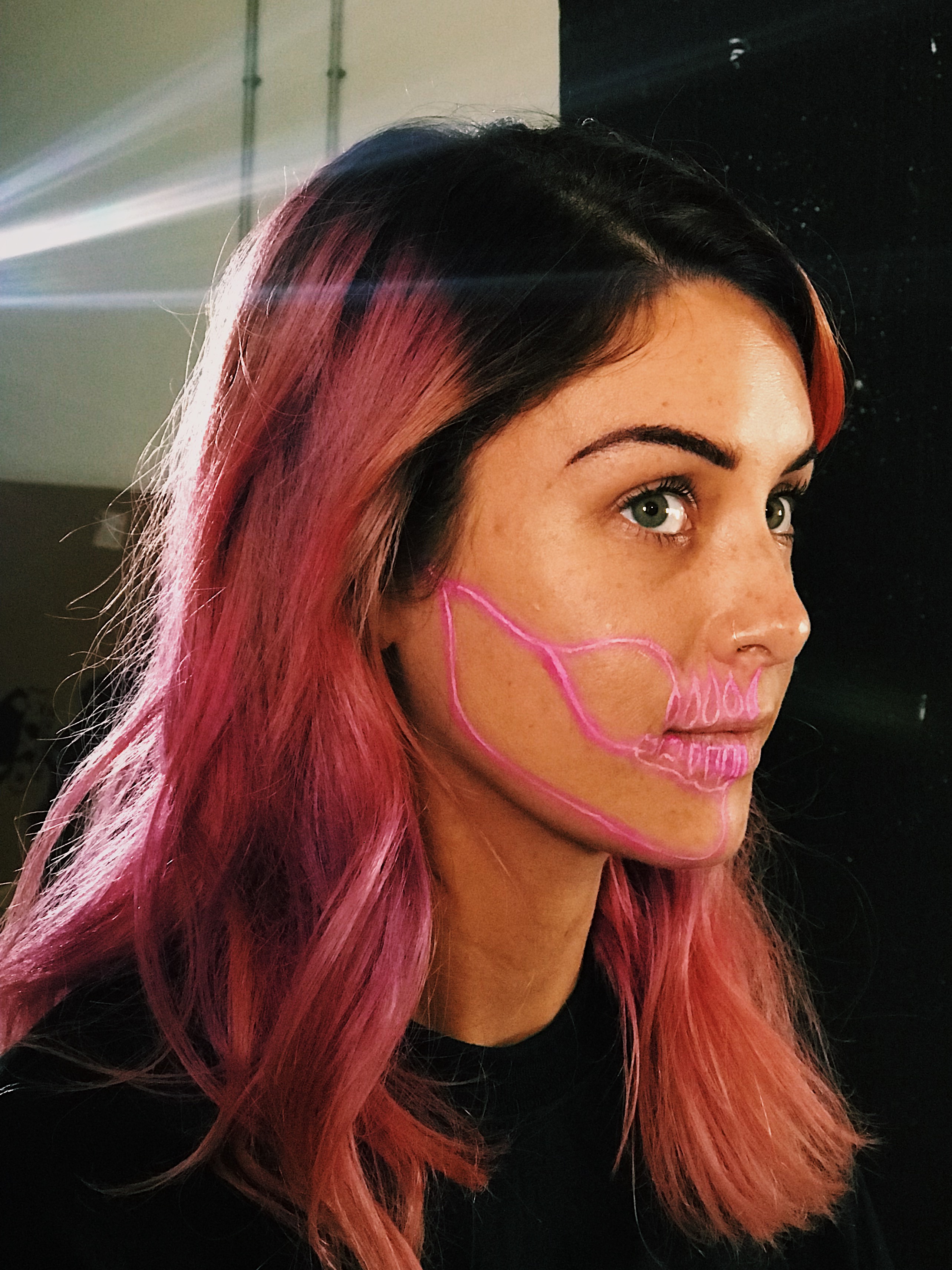 Neon Skull Makeup Tutorial | HQhair Blog