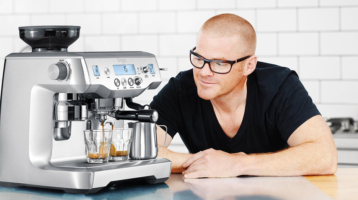 heston blumenthal looking at the sage by heston blumenthal the oracle machine on top of a kitchen surface