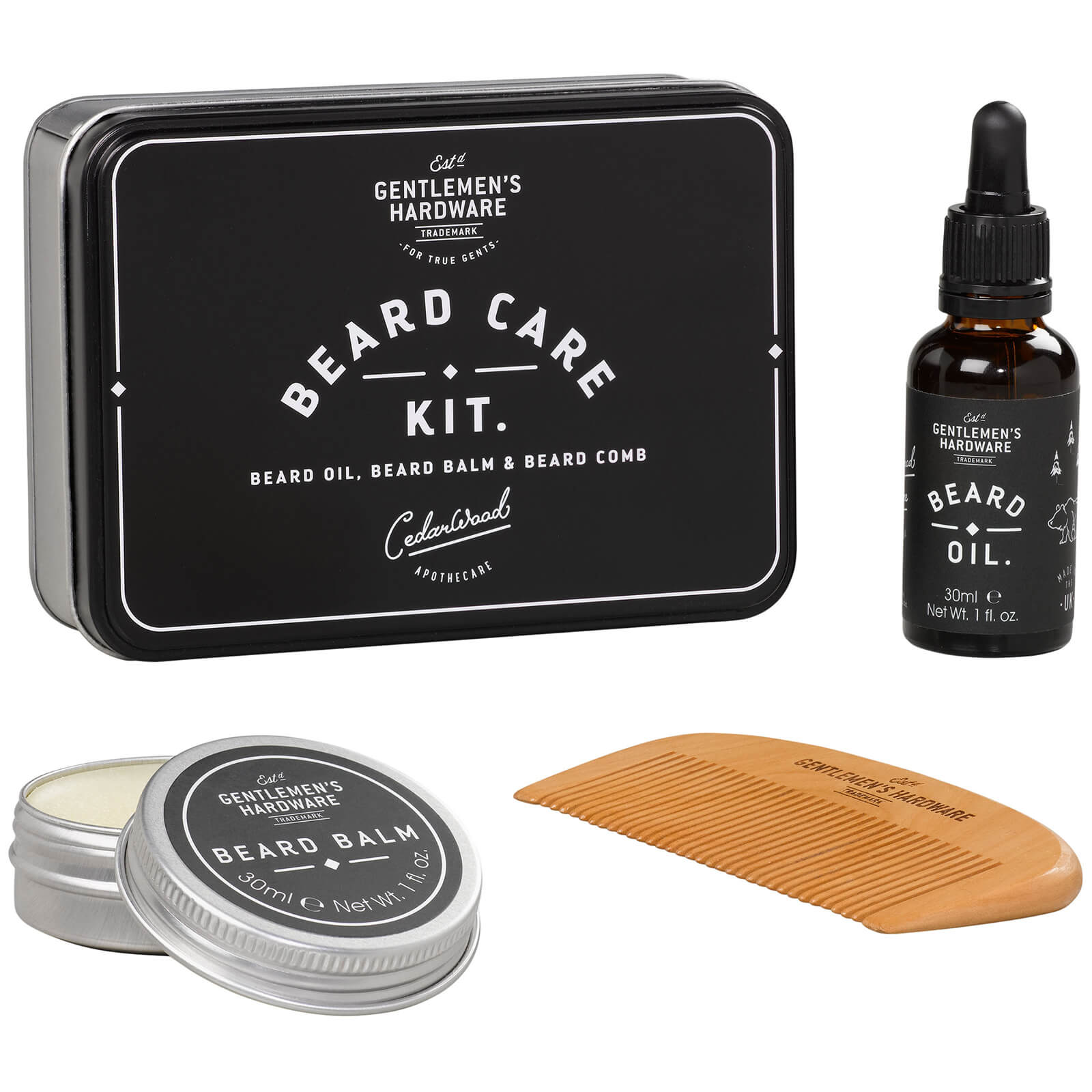 The Gentleman's Hardware Beard Care Kit features some of the finest beard products on the market in one handy pack.