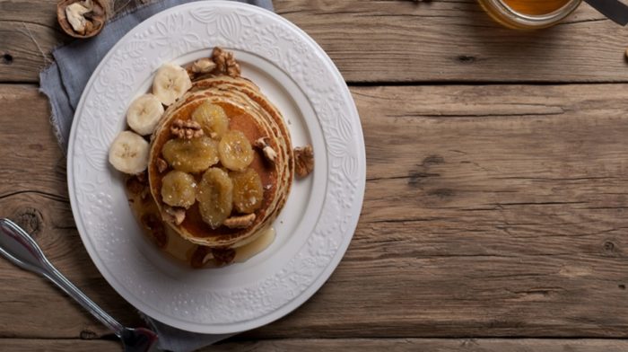 Vegan Banana Protein Pancakes