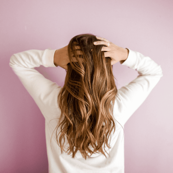 girl with long, shiny hair