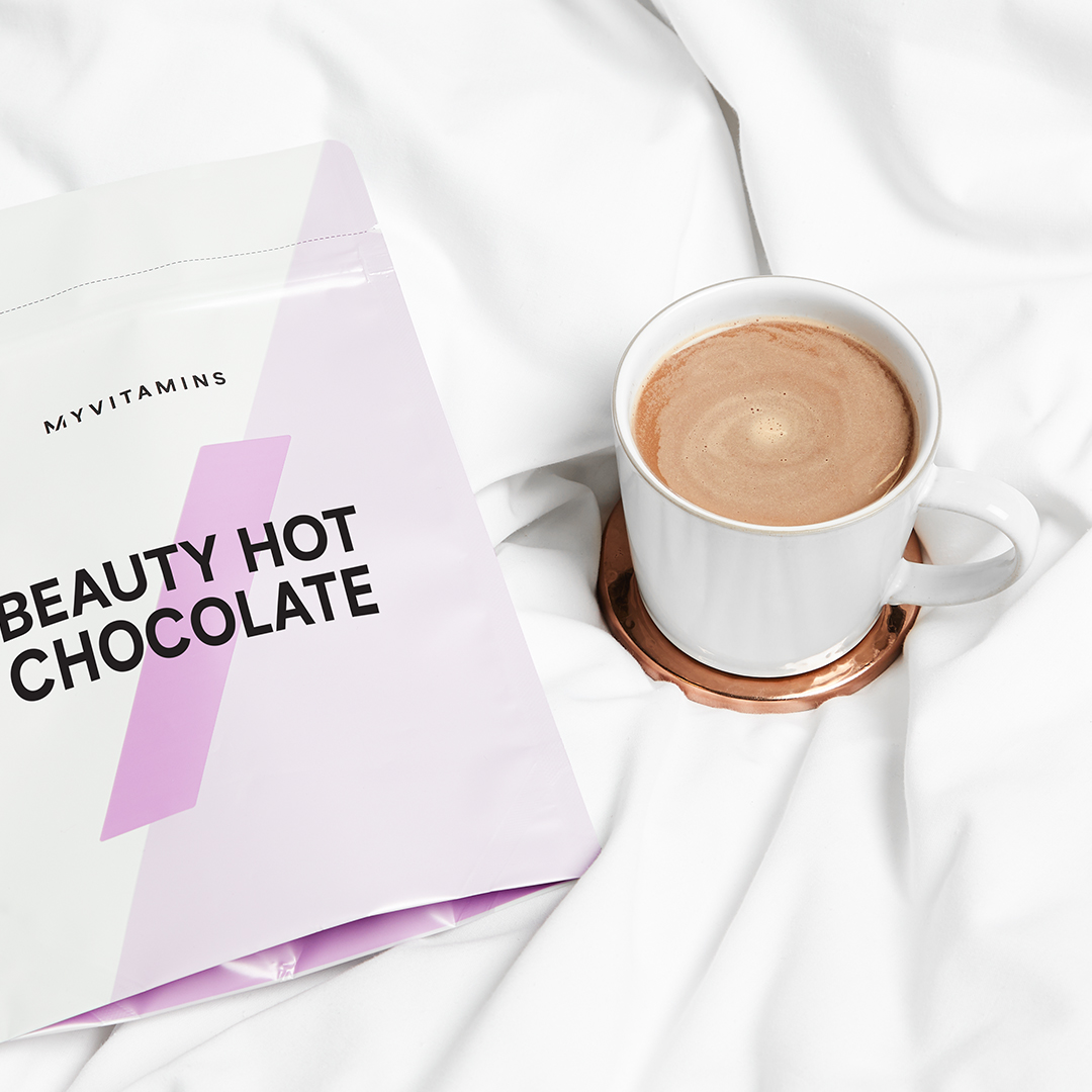 beauty hot chocolate on bed - the perfect beauty sleep supplement