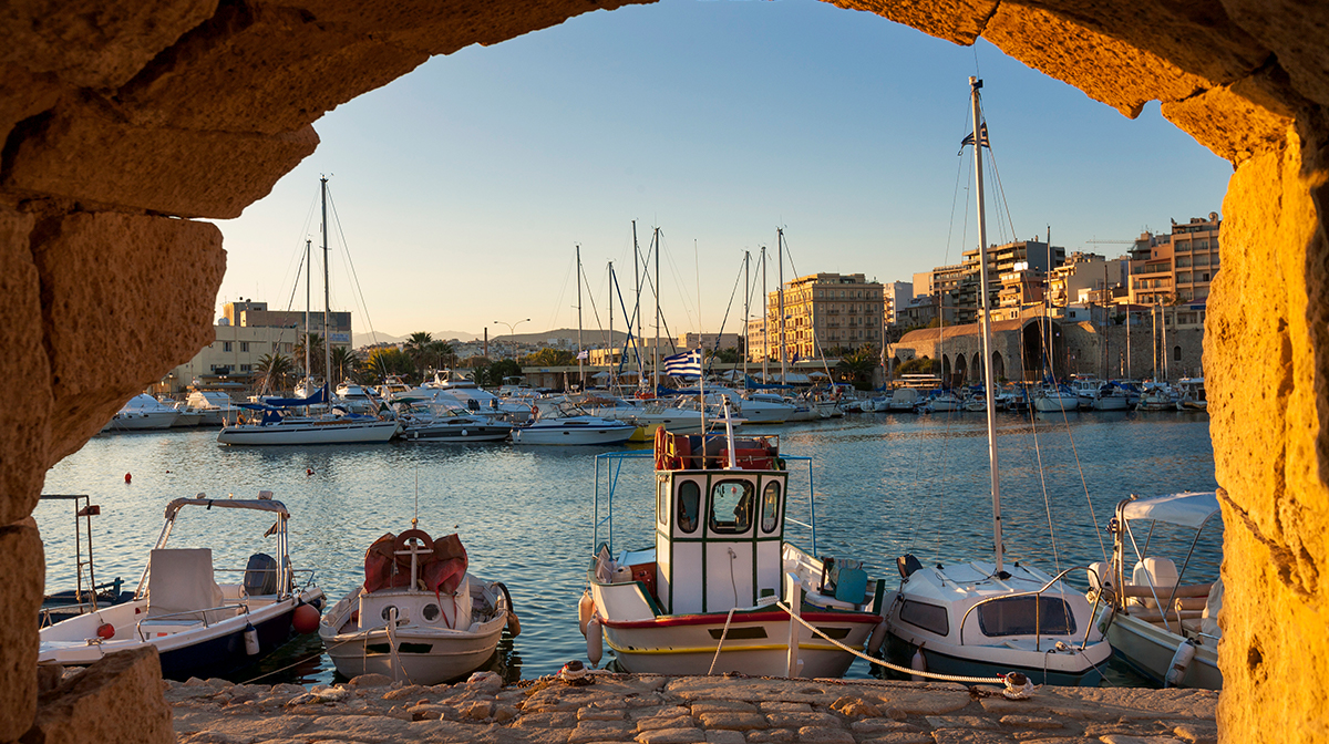 autumn break destinations crete boat harbour