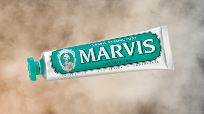 Showcasing Marvis Classic Strong Mint Toothpaste