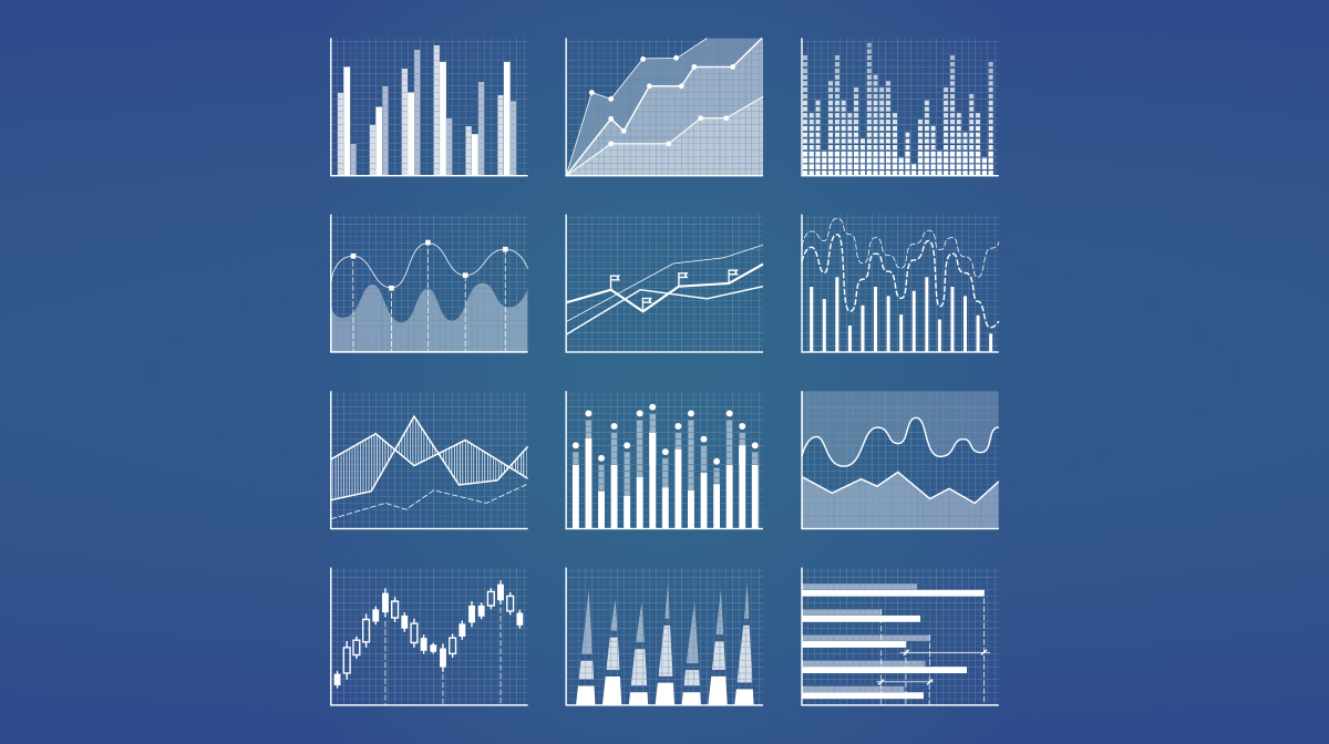 Bar charts and line graphs