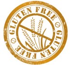 gluten free grunge stamp, in english language