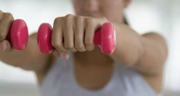 pink dumbbells 