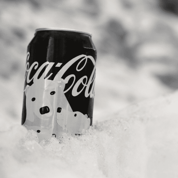 coca cola in ice