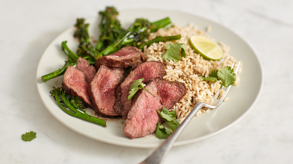 Protein Packed Beef Steak with Lime Rice