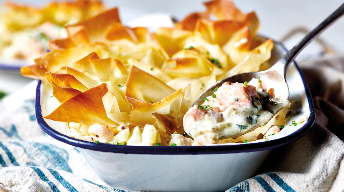 Healthy Fish Pie With Filo Pastry