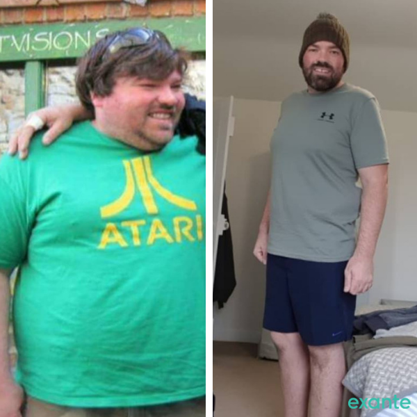 john, slimmer of the month contestant, before and after images