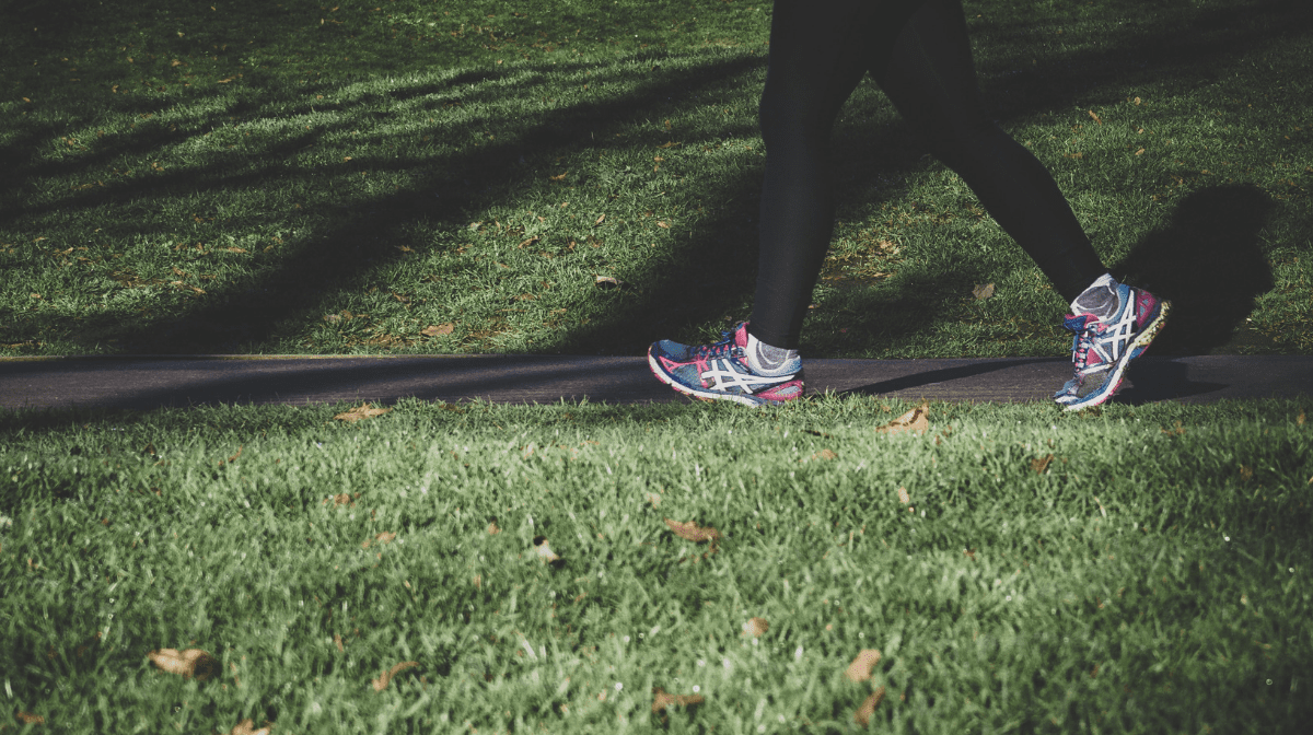 woman doing exercise in the park