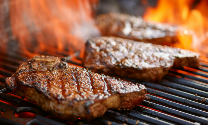 steak on a grill