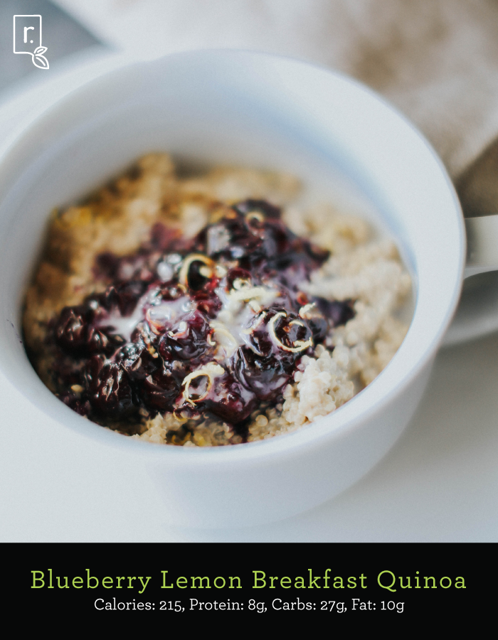 Blueberry Lemon Breakfast Quinoa | IdealRaw|