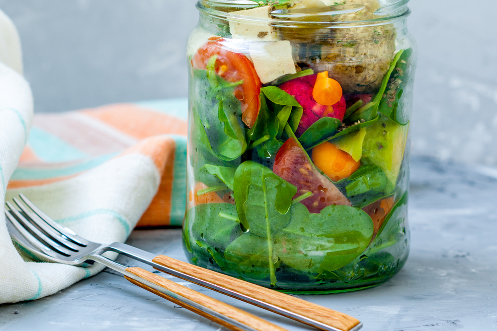 fresh salad in a jar