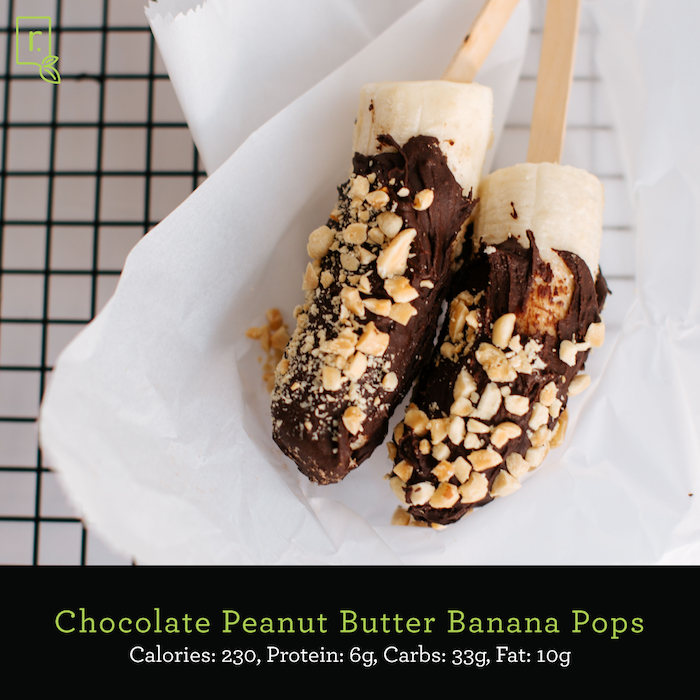 chocolate peanut butter banana pops