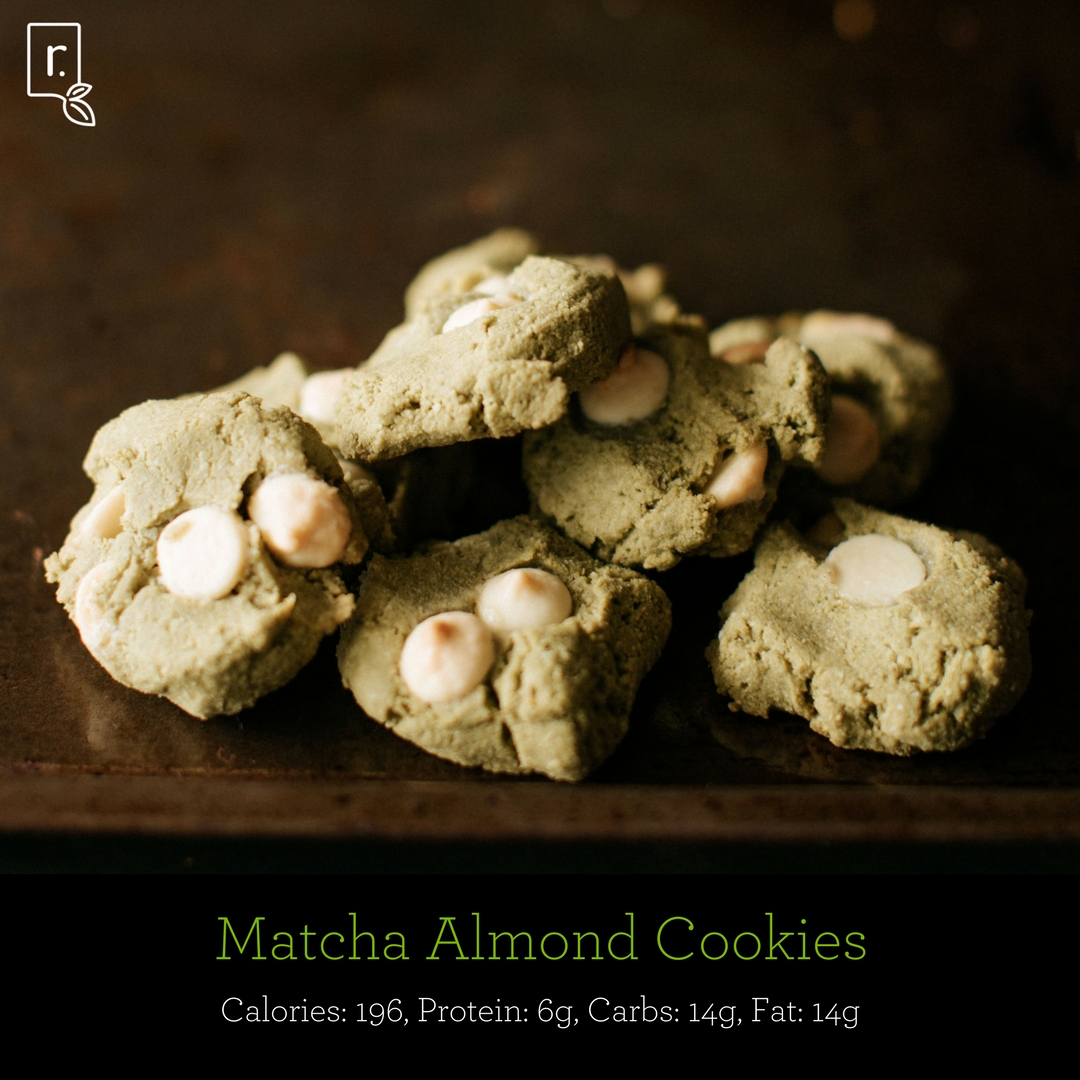 matcha almond cookies