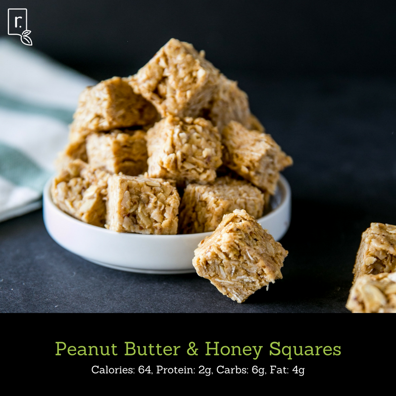 peanut butter and honey oat squares