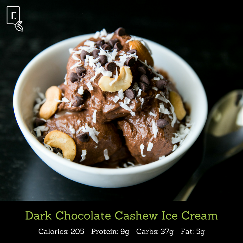 dark chocolate cashew ice cream idealraw