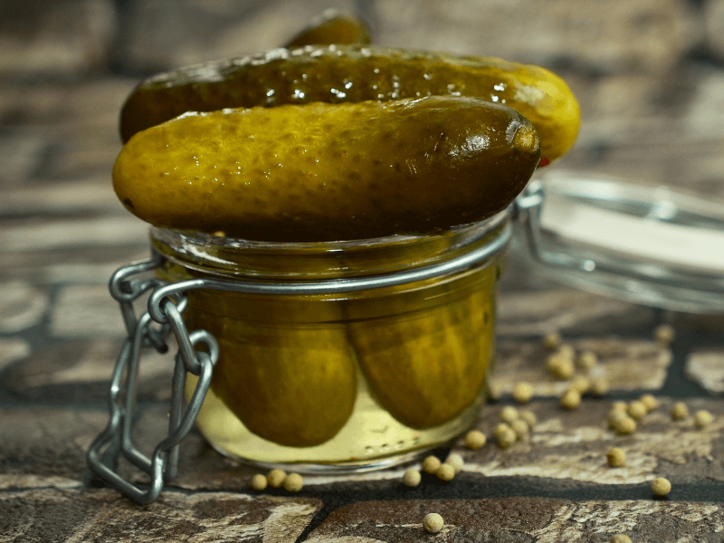 A jar of pickles