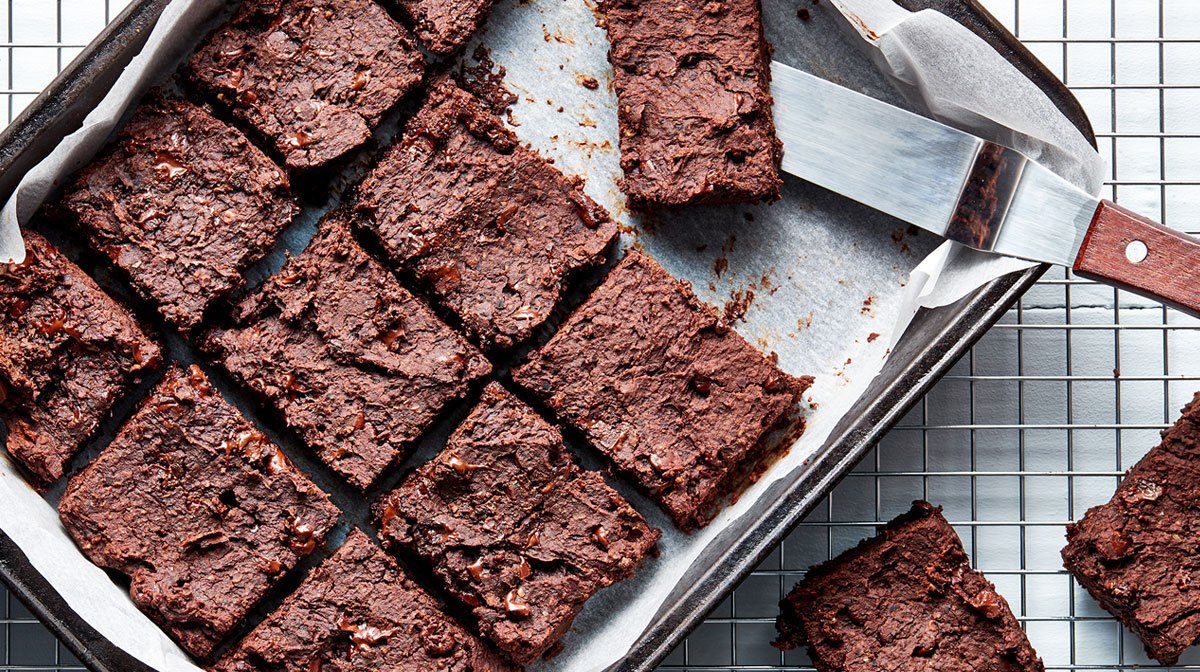 brownies de frijol negro para disfrutar de una merienda sana