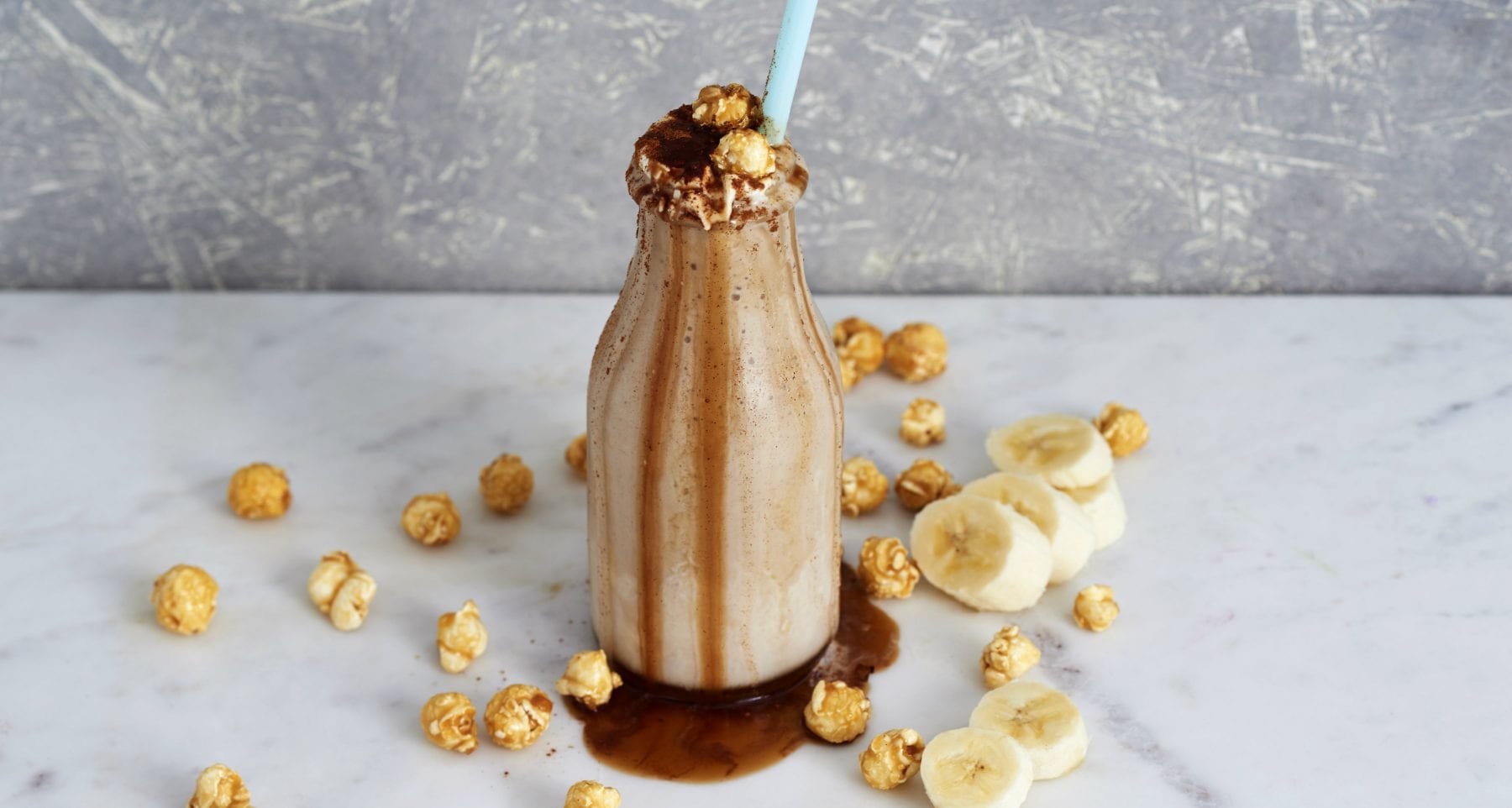 Karamel Popcorn ærteprotein smoothie