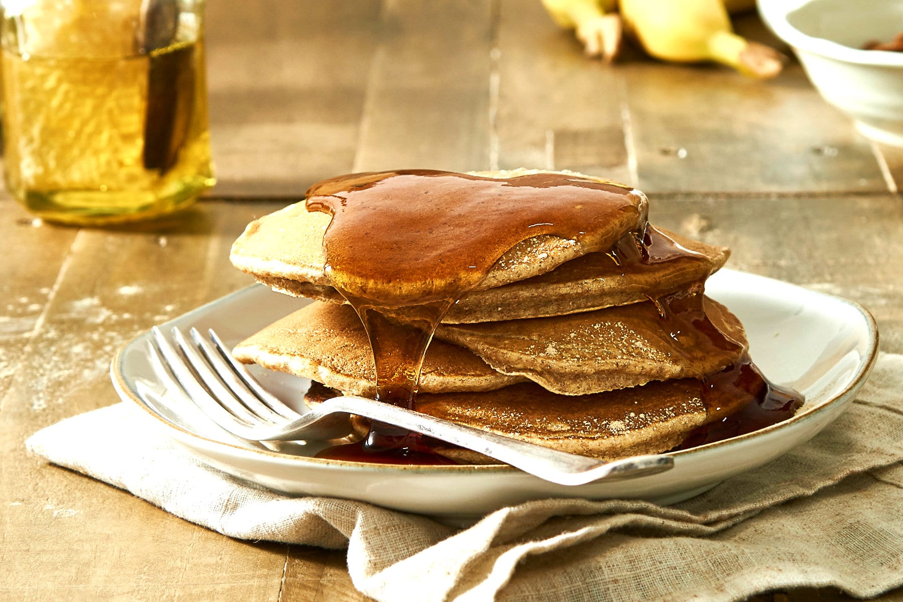 Maple syrup protein pancakes