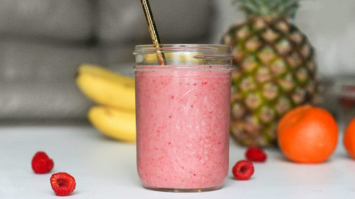 Strawberries & Cream Protein Smoothie Recipe