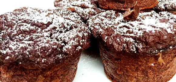Schokoladen Brownies in Muffinform