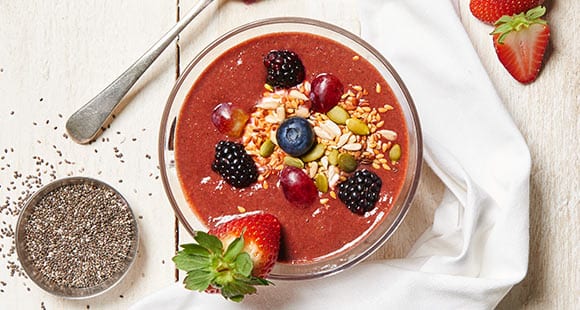 Red Velvet Smoothie Mahlzeit | Superfood Snack Rezept