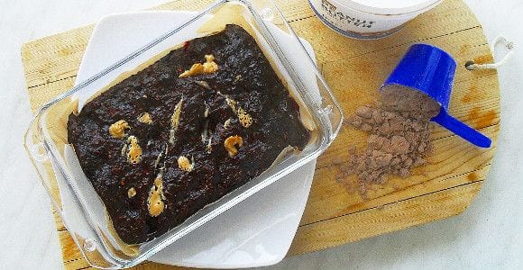 Schoko-Beeren-Kuchen mit Erdnussbutter | Fitness Snack