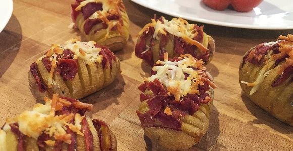 Ofenkartoffeln mit Schinken | Leichtes Mittagessen
