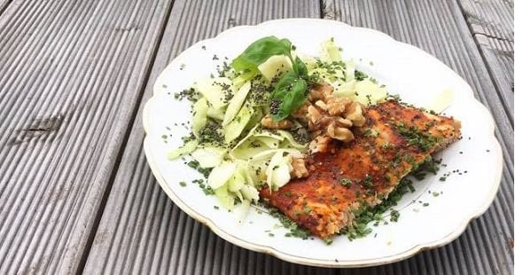 Gesunde Ernährung | Kohlsalat mit Lachs